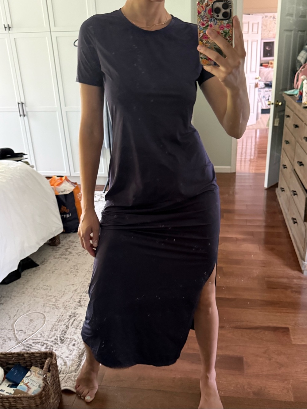 Theory Purple St-shirt Maxi Dress